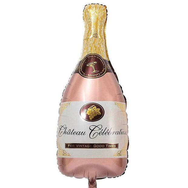 Rosegold Champagne Bottle Supershape Foil Balloon